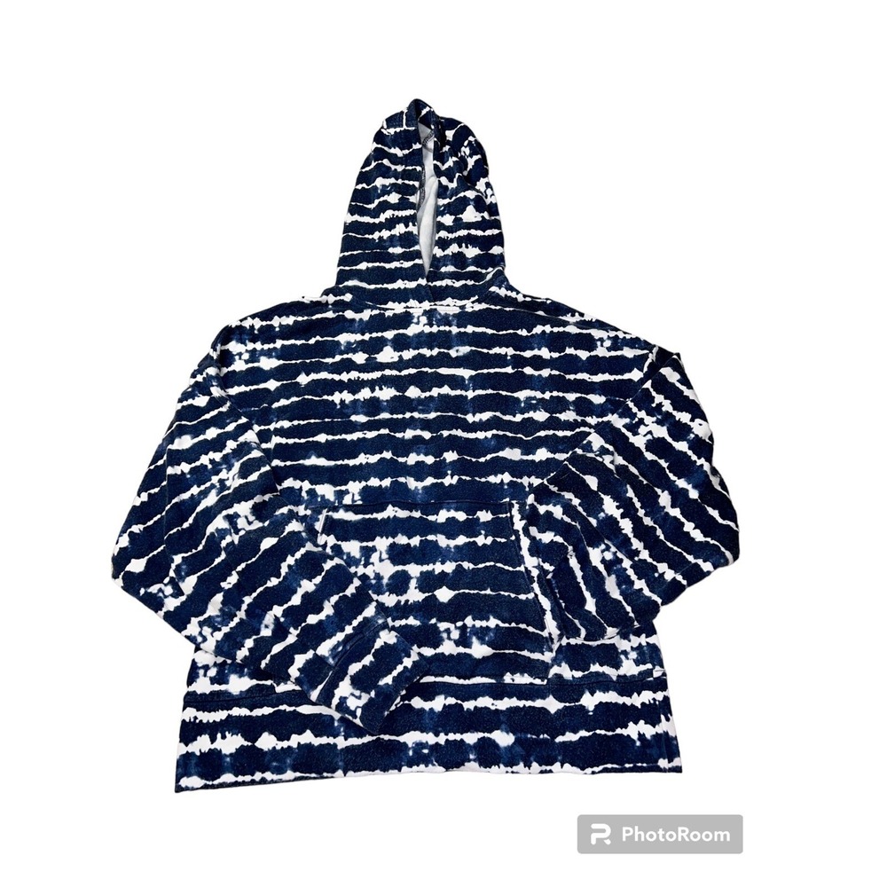 Athleta Women Balance Printed Hoodie‎ Tahiti Navy Size Small